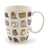 Pusheen by Our Name is Mud “Pusheen Kitties” Stoneware Coffee Mug and Coaster Gift Set, 12 oz.