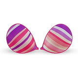 NuBra Aphrodite Printed Fabric Silicone Gel Adhesive Bra Cups (D, White/Colored Spots)