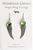 Woodstock Angel Wing Earrings, Peridot- Rainbow Maker Collection