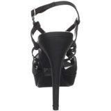 Touch Ups Women's Lonnie Leather Platform Sandal,Black Satin,9 M US