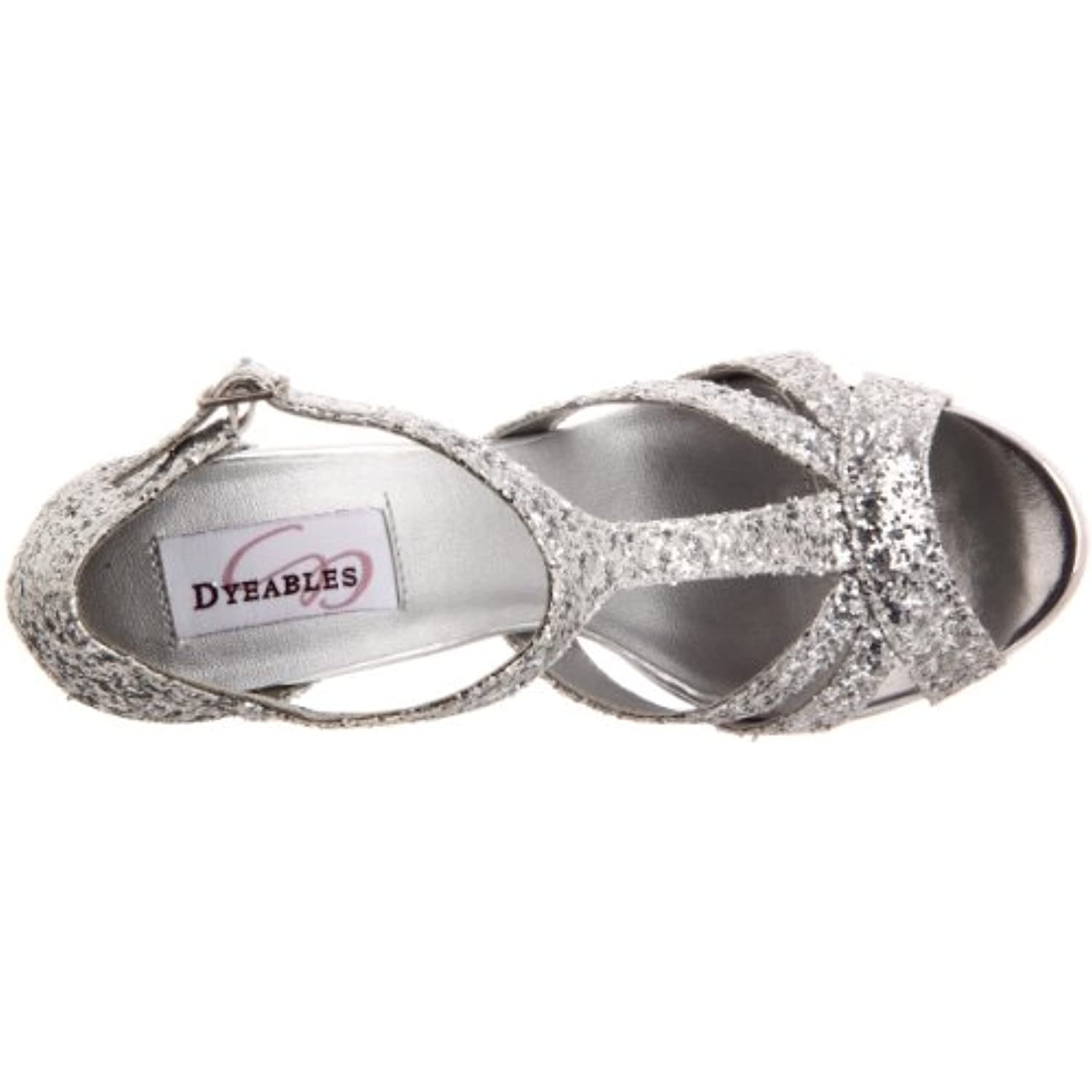 Dyeables Women's Samara Platform Sandal,Multi Glitter,10 B US