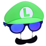 Costume Sunglasses Nintendo Luigi Mustache Sun-Staches Party Favors UV400