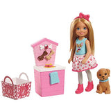 Barbie Sisters Chelsea Doll and Puppy Food Stand, Blonde