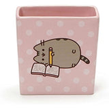 Enesco Pusheen Pencil Holder Bundle with Polka Dot Journal