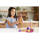 Barbie Color Reveal Foam! Doll & Pet Friend with 25 Surprises: Scented Bubbles, Outfits, Hair Extension, Kid Bracelet & Charm Hidden in Sand; Sunny Strawberry-Theme; Gift for Kids 3 Years & Older