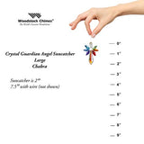 Woodstock Chimes CGCHL Rainbow Makers Suncatchers Crystal Guardian Angel, Large, Chakra