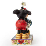 Disney Traditions by Jim Shore Mickey Mouse Kissing Minnie Stone Resin Figurine, 6.5