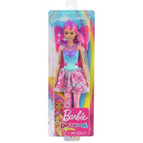 Barbie Dreamtopia Fairy Doll, 12-Inch, with Pink and Blue Jewel Theme, Pink Hair and Wings, Gift for 3 to 7 Year Olds, Multi