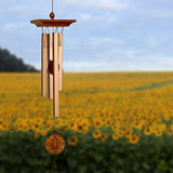 Woodstock Chimes WABR Amber Chime, Cherry Wood & Bronze
