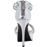 Dyeables Women's Shimmer Platform Sandal,Silver Mirror,11 B US