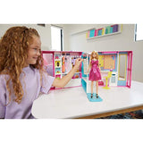 Barbie Dream Closet with Blonde Doll & 25+ Pieces, Toy Closet Expands to 2+ ft / 60+ cm Wide & Features 10+ Storage Areas, Full-Length Mirror, Customizable Desk Space and Rotating Clothes Rack