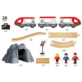 BRIO World - 33773 Railway Starter Set | 26 Piece Toy Train with Accessories and Wooden Tracks for Kids Age 3 and Up