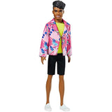 Barbie Ken 60th Anniversary Doll in Throwback Rocker Derek Look with Neon Top, Shorts & Shoes for Kids 3 to 8 Years Old