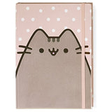 Enesco Pusheen Pencil Holder Bundle with Polka Dot Journal