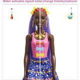 Barbie Color Reveal Glitter! Hair Swaps Doll, Glittery Blue with 25 Hairstyling & Party-Themed Surprises Including 10 Plug-in Hair Pieces, Gift for Kids 3 Years Old & Up