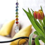 Woodstock Chimes CCHCA Rainbow Makers Crystal Chakra Cascade Suncatcher, Almond