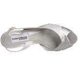 Dyeables Women's Nicky Sandal,Silver Satin,7.5 XW US