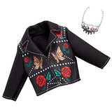 Barbie Fashionistas Kit vtements, 2 tenues pour poupe, dont robe, jupe, t-shirt, veste et accessoires, jouet pour enfant, FKT28