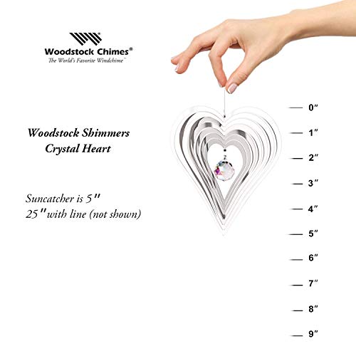 Woodstock Chimes SHCH Rainbow Makers Shimmers Suncatcher, Crystal - Heart