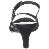 Touch Ups Women's Donetta Leather Slingback Sandal,Black Satin,5.5 M US