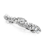 Antique Silver Art Deco Crystal Wedding or Prom Barrette