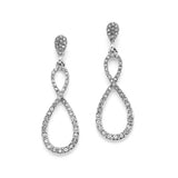 Wedding or Prom Crystal Infinity Earrings