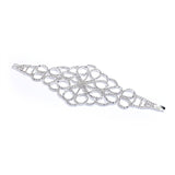 Wide Lacey Rhinestone Bracelet for Prom, Pageants & Homecoming 4320B-S