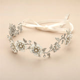 Designer Hand-Enameled Blossom Headband 4443HB-I-S