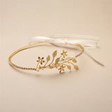 Baby Pearl Floral Sprigs Hand-Crafted Designer Headband 4445HB-G-I