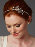 Baby Pearl Floral Sprigs Hand-Made Designer Headband 4445HB-S-I