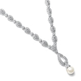 Vintage CZ Pave Bridal Necklace  469N