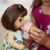 Baby Alive Magical Scoops Baby: Brunette Baby Doll with Dress and Accessories: Ice Cream Cone, Scooper, Comb and More, Perfect Toy for 3-Year-Old Girls and Boys and Up