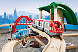 BRIO World - 33512 Travel Switching Set | 42 Piece Train Toy with Accessories and Wooden Tracks for Kids Ages 3 and Up,Multi