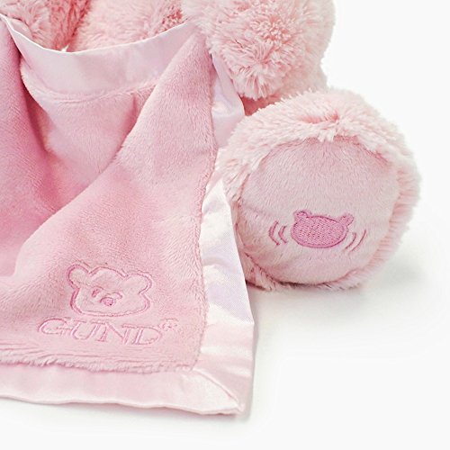 Baby GUND My First Teddy Bear Peek A Boo Animated Stuffed Animal Plush, Pink, 11.5"
