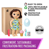 Baby Alive Magical Scoops Baby: Brunette Baby Doll with Dress and Accessories: Ice Cream Cone, Scooper, Comb and More, Perfect Toy for 3-Year-Old Girls and Boys and Up