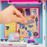 Barbie Dream Closet with Blonde Doll & 25+ Pieces, Toy Closet Expands to 2+ ft / 60+ cm Wide & Features 10+ Storage Areas, Full-Length Mirror, Customizable Desk Space and Rotating Clothes Rack
