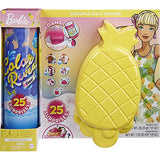 Barbie Color Reveal Foam! Doll & Pet Friend with 25 Surprises: Scented Bubble Solution, Outfits, Hair Extension, Kid Bracelet & Charm Hidden in Sand; Sunny Pineapple-Theme; for Kids 3 Years & Up