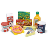 3 Item Bundle: Melissa & Doug Wooden Food Slicing + Fridge Food Set MD487/4076 + Coloring Activity Book by Melissa & Doug