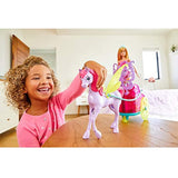 Barbie Dreamtopia Princess Doll, 11.5-in Blonde, with Fantasy Horse and Chariot