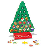 Bundle Includes 2 Items - Melissa & Doug Countdown to Christmas Wooden Advent Calendar - Magnetic Tree, 25 Magnets and Melissa & Doug Slice and Bake Wooden Christmas Cookie Play Food Set