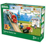 BRIO World - 33773 Railway Starter Set | 26 Piece Toy Train with Accessories and Wooden Tracks for Kids Age 3 and Up