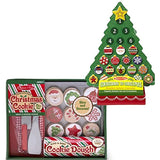 Bundle Includes 2 Items - Melissa & Doug Countdown to Christmas Wooden Advent Calendar - Magnetic Tree, 25 Magnets and Melissa & Doug Slice and Bake Wooden Christmas Cookie Play Food Set