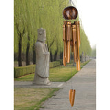 Woodstock Chimes C201 The Original Guaranteed Musically Tuned Chime Asli Arts Collection, Medium, Whole Coconut Bamboo
