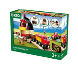 BRIO 33719 Farm Railway Set | Toy Train Set for Kids Age 3 and Up,Green