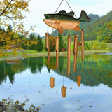 Woodstock Chimes CBS336 The Original Guaranteed Musically Tuned Chime Asli Arts Collection, Bass Fish Bamboo