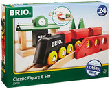 BRIO World 33028 - Classic Figure 8 Set - 22 Piece Wood Toy Train Set with Accessories and Wooden Tracks for Kids Age 2 and Up
