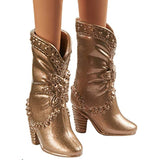 Barbie Fashionistas Doll with Long Red Hair Wearing Tie-Dye Fringe Dress, Golden Boots & Earrings, Toy for Kids 3 to 8 Years Old