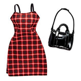 Barbie Fashionistas Kit vtements, 2 tenues pour poupe, dont robe, jupe, t-shirt, veste et accessoires, jouet pour enfant, FKT28