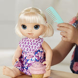BABY ALIVE MAGICAL SCOOPS BABY: Blonde Baby Doll with Dress and Accessories: Ice Cream Cone, Scooper, Comb and More, Perfect Toy For 3 Year Old Girls and Boys and Up