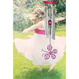 Woodstock Isabelle's Dancing Butterfly Wind Chime, Pink